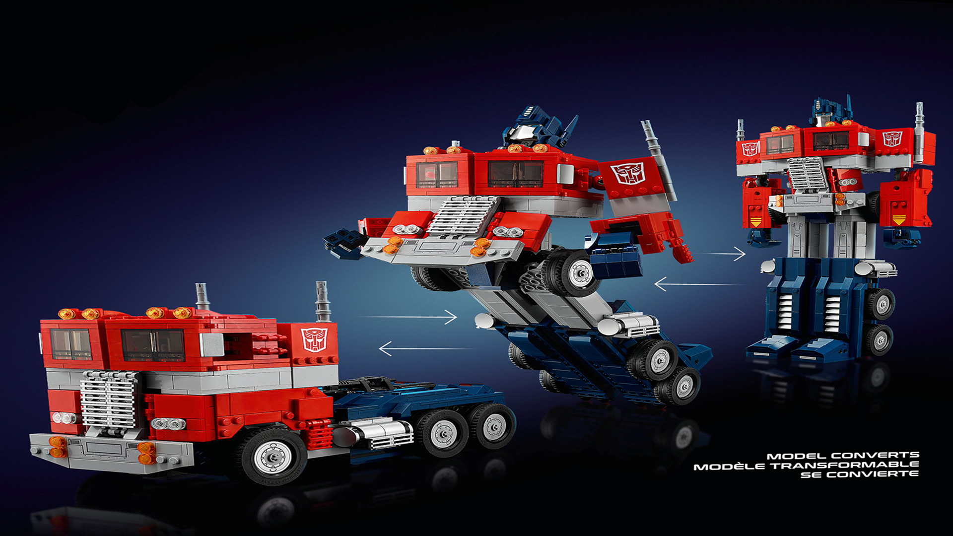 optimus prime lego truck